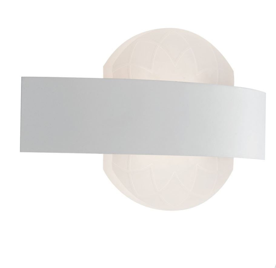 Applique LED in metallo bianco diffusore in acrilico satinato con decoro 11W 4000°k 1210lm HIMALAYA Applique LED in metallo bianco diffusore in acrilico satinato con decoro 11W 4000°k 1210lm HIMALAYA